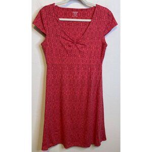 Toad & Co Eco Organic Cotton Women's Rust Red Cap Sleeve A-Line Dress MEDIUM